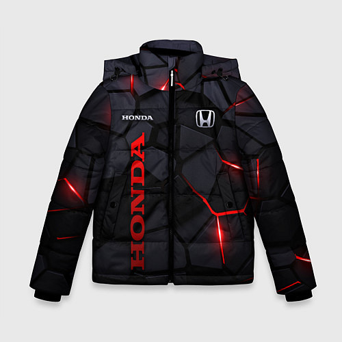 Зимняя куртка для мальчика Honda - плиты с эффектом свечения / 3D-Черный – фото 1