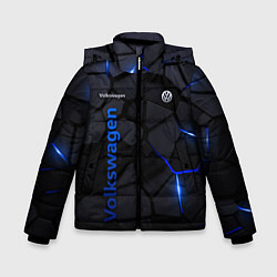 Куртка зимняя для мальчика Volkswagen - плиты с эффектом свечения, цвет: 3D-черный