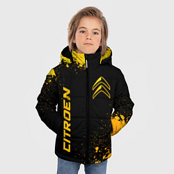 Куртка зимняя для мальчика Citroen - gold gradient вертикально, цвет: 3D-черный — фото 2