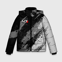 Зимняя куртка для мальчика N7 - mass effect monochrome