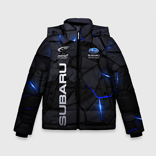 Зимняя куртка для мальчика Subaru - плиты с эффектом свечения / 3D-Черный – фото 1
