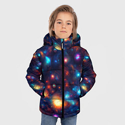 Куртка зимняя для мальчика Бесконечность звезд, цвет: 3D-красный — фото 2