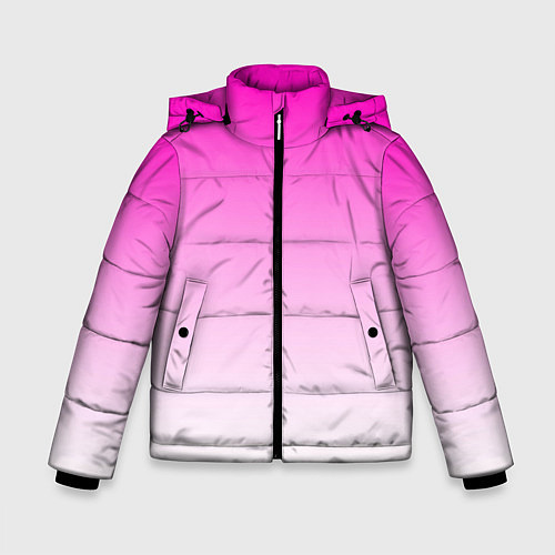 Зимняя куртка для мальчика Розово-белый градиент / 3D-Черный – фото 1