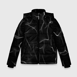 Куртка зимняя для мальчика Узор дыма, цвет: 3D-черный