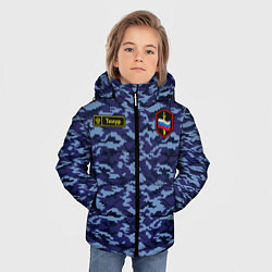 Куртка зимняя для мальчика Камуфляж синий - Тимур, цвет: 3D-черный — фото 2