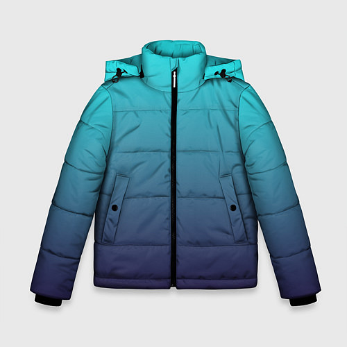 Зимняя куртка для мальчика Подводный градиент / 3D-Черный – фото 1