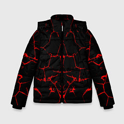 Куртка зимняя для мальчика Кровавые трещины, цвет: 3D-светло-серый