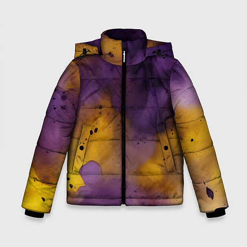 Зимняя куртка для мальчика Акварелика / 3D-Светло-серый – фото 1