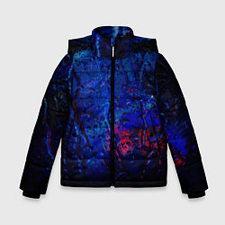 Куртка зимняя для мальчика Капли воды на стекле, цвет: 3D-светло-серый