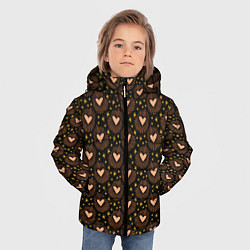 Куртка зимняя для мальчика Волшебные сердечки, цвет: 3D-светло-серый — фото 2