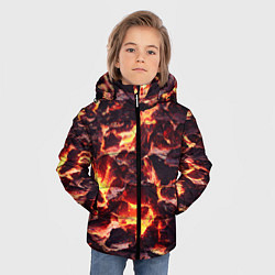 Куртка зимняя для мальчика Бурлящая лава, цвет: 3D-черный — фото 2