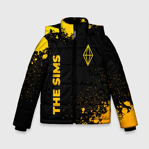 Зимняя куртка для мальчика The Sims - gold gradient вертикально / 3D-Черный – фото 1