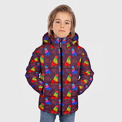 Куртка зимняя для мальчика Разноцветное животное, цвет: 3D-черный — фото 2