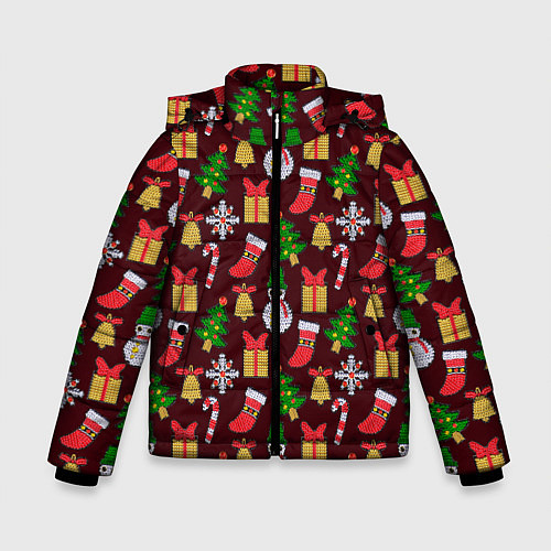 Зимняя куртка для мальчика Christmas sparkles / 3D-Черный – фото 1