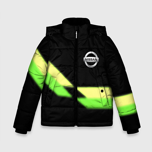 Зимняя куртка для мальчика Nissan logo brend auto / 3D-Черный – фото 1