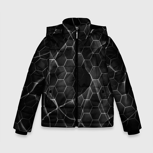 Зимняя куртка для мальчика Чёрные соты / 3D-Черный – фото 1
