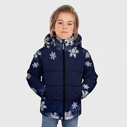 Куртка зимняя для мальчика Воздушные снежинки, цвет: 3D-черный — фото 2