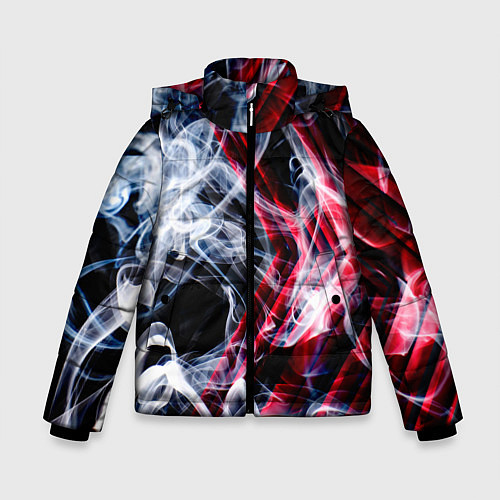 Зимняя куртка для мальчика Дым и стрелки / 3D-Черный – фото 1