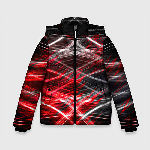 Зимняя куртка для мальчика Красный лазер линии / 3D-Черный – фото 1