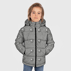 Куртка зимняя для мальчика Линии в квадрате, цвет: 3D-черный — фото 2