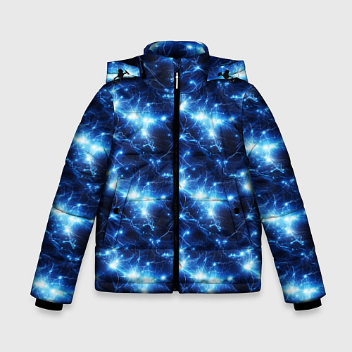 Зимняя куртка для мальчика Cosmic neon boom / 3D-Черный – фото 1