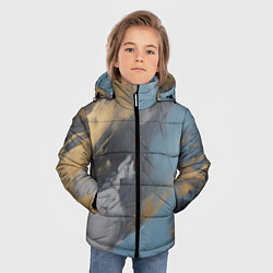 Куртка зимняя для мальчика Мазки краски - нейросеть, цвет: 3D-светло-серый — фото 2