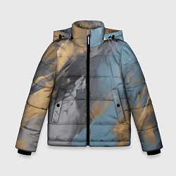 Куртка зимняя для мальчика Мазки краски - нейросеть, цвет: 3D-черный
