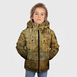 Куртка зимняя для мальчика Древний папирус, цвет: 3D-светло-серый — фото 2