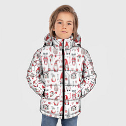 Куртка зимняя для мальчика Акварельные гномы, цвет: 3D-светло-серый — фото 2