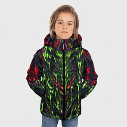 Куртка зимняя для мальчика Green and red slime, цвет: 3D-светло-серый — фото 2