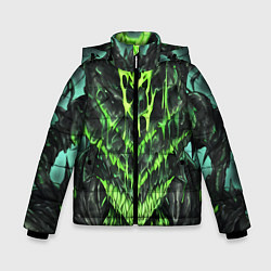 Куртка зимняя для мальчика Green slime, цвет: 3D-черный