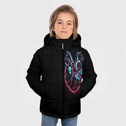 Куртка зимняя для мальчика Киберседце, цвет: 3D-светло-серый — фото 2