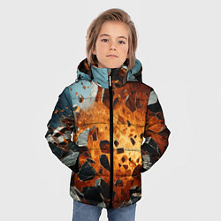 Куртка зимняя для мальчика Большой взрыв камней, цвет: 3D-черный — фото 2
