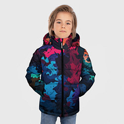 Куртка зимняя для мальчика Хаотичный яркий камуфляж, цвет: 3D-светло-серый — фото 2