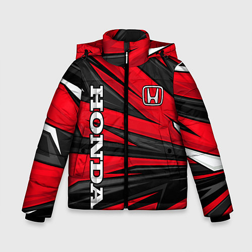 Зимняя куртка для мальчика Red sport - honda / 3D-Черный – фото 1