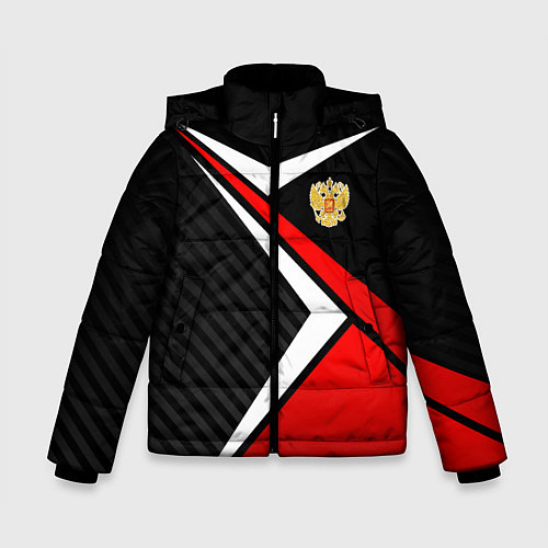 Зимняя куртка для мальчика Russia - black and red / 3D-Черный – фото 1