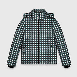 Куртка зимняя для мальчика Геометрия объёмные пирамиды, цвет: 3D-светло-серый