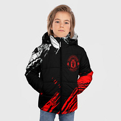 Куртка зимняя для мальчика ФК Манчестер Юнайтед спортивные краски, цвет: 3D-черный — фото 2