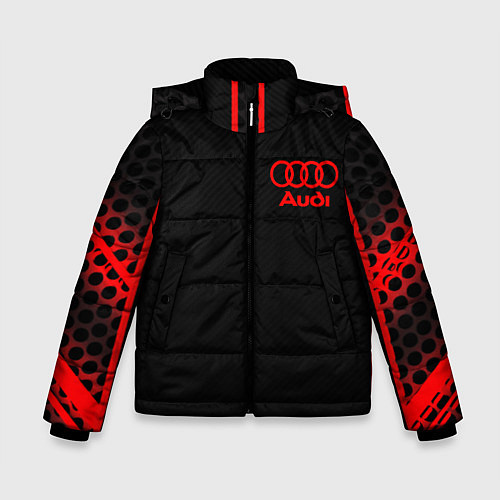 Зимняя куртка для мальчика Audi sport geometry / 3D-Черный – фото 1