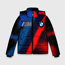 Куртка зимняя для мальчика BMW sport абстракция, цвет: 3D-черный