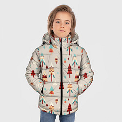 Куртка зимняя для мальчика Елочный узор, цвет: 3D-светло-серый — фото 2