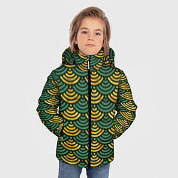Куртка зимняя для мальчика Чешуя зелёного древесного дракона, цвет: 3D-светло-серый — фото 2