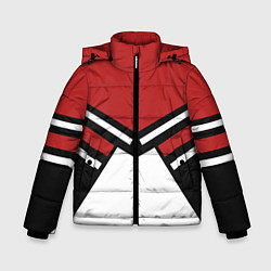 Куртка зимняя для мальчика Советский спорт с полосами, цвет: 3D-светло-серый