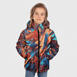 Куртка зимняя для мальчика Ломаные частицы - нейросеть, цвет: 3D-светло-серый — фото 2