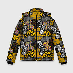 Куртка зимняя для мальчика Abstract pattern, цвет: 3D-черный