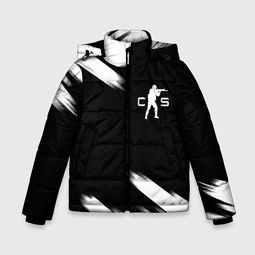 Зимняя куртка для мальчика Кс абстрактные краски текстура / 3D-Черный – фото 1