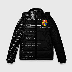 Куртка зимняя для мальчика Футбольный клуб барселона - логотип, цвет: 3D-светло-серый