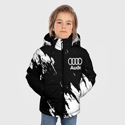 Куртка зимняя для мальчика Audi краски белые, цвет: 3D-красный — фото 2