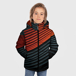 Куртка зимняя для мальчика Рифленая абстракция, цвет: 3D-светло-серый — фото 2