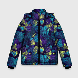 Куртка зимняя для мальчика Abstract vector pattern, цвет: 3D-черный